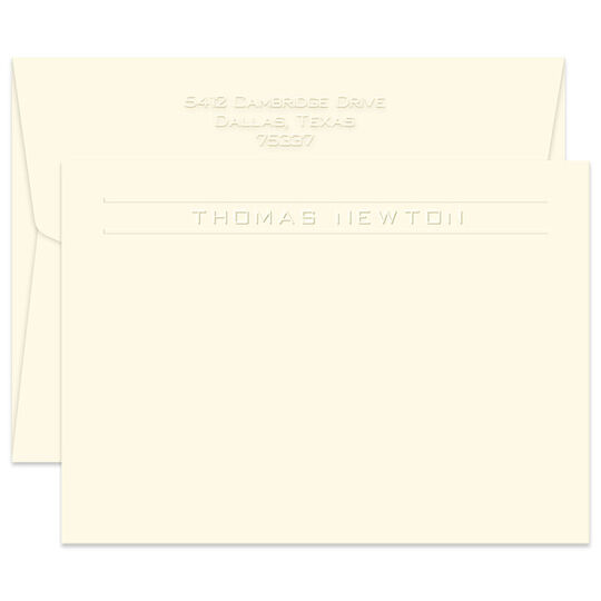 Triple Thick Corridor Flat Note Cards - Embossed